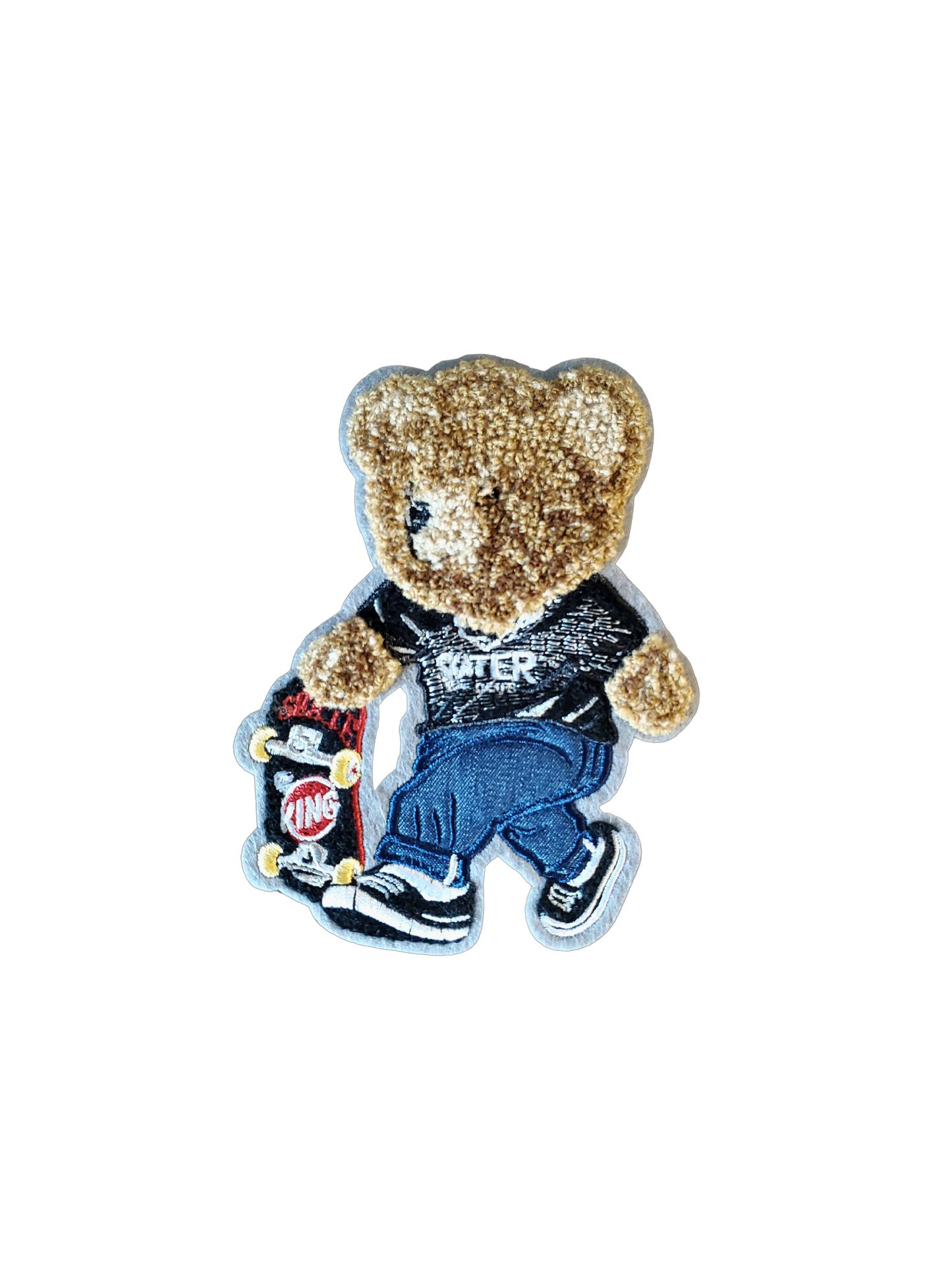 1PC Mini Black Skatebear Patch