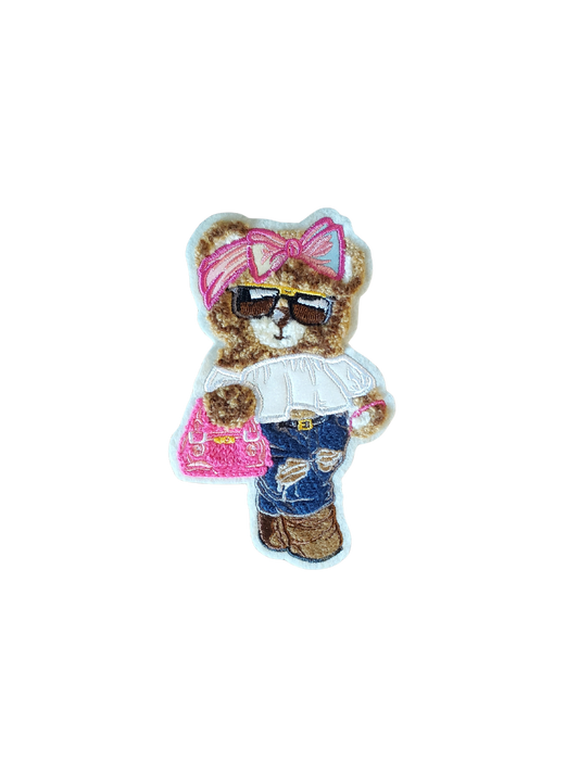 1PC Mini Bow Bear Patch